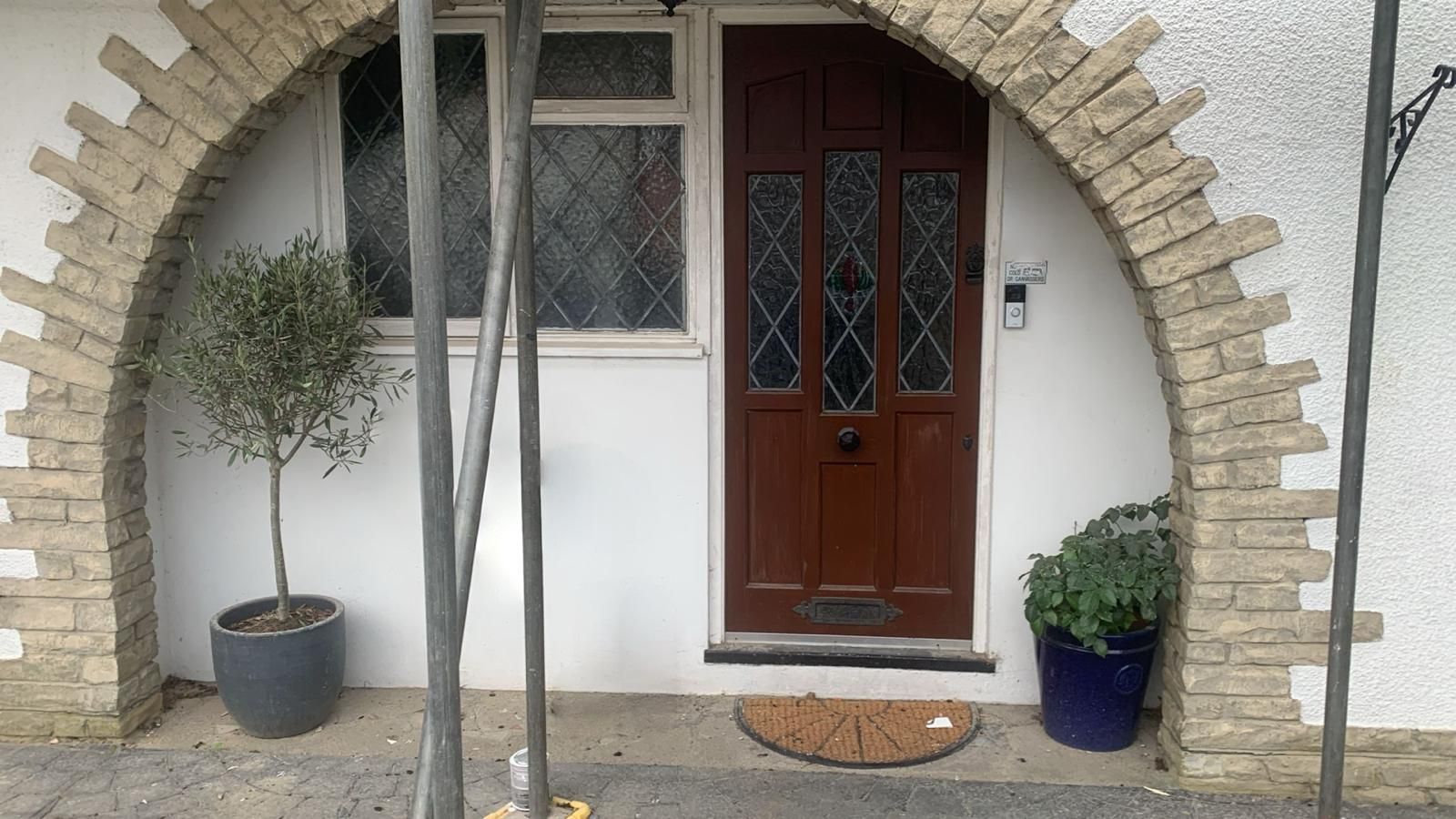 Front door - before & after - before