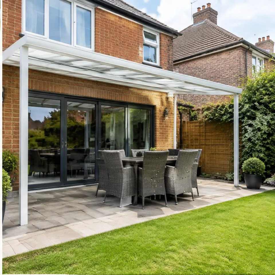 Simplicity canopies installed at an Edwardian semi-detached home in natural daylight