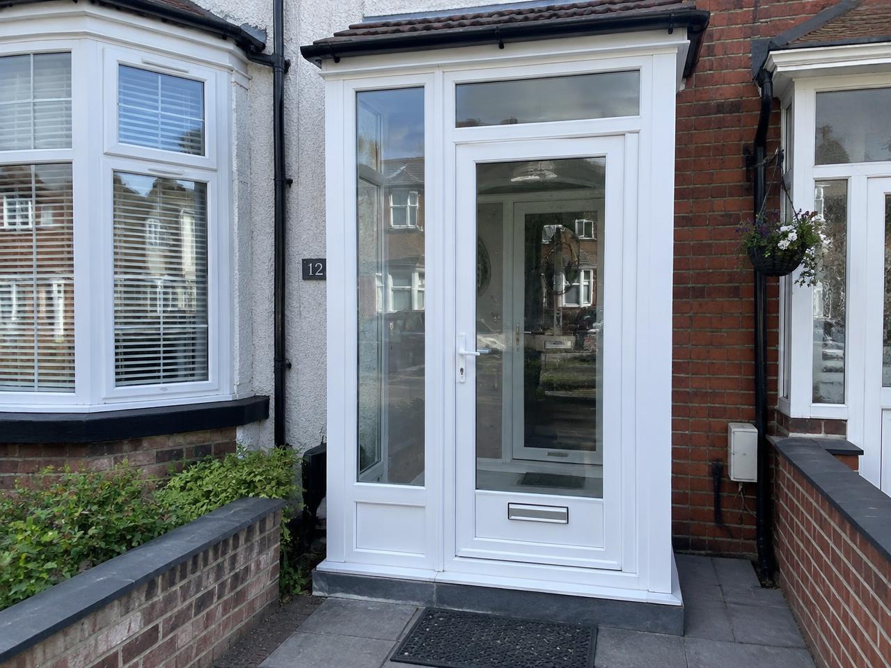 Porch and door enclosures viewed from outside